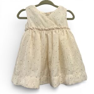babyGap Cream Shimmer Party Dress 3–6M Baby Girl Holiday